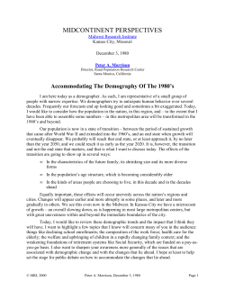 Accommodating The Demography Of The 1980`s