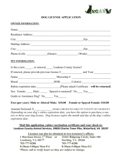 Dog license application
