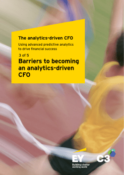 The analytics-driven CFO Barriers to becoming an analytics
