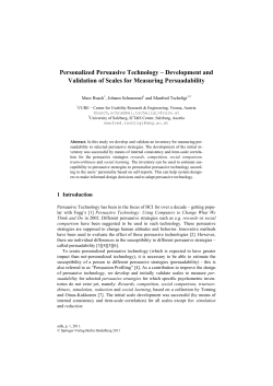 Personalized Persuasive Technology &ndash; Development