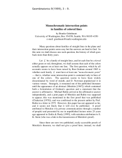 Monochromatic intersection points in families of colored lines