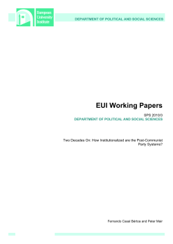 How Institutionalized are the Post