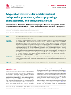Atypical atrioventricular nodal reentrant tachycardia