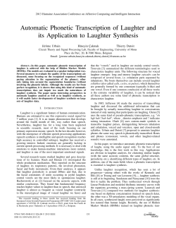 Automatic Phonetic Transcription of Laughter and Its