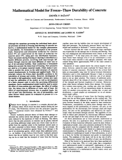 Mathematical Model for Freeze-Thaw Durability of Concrete