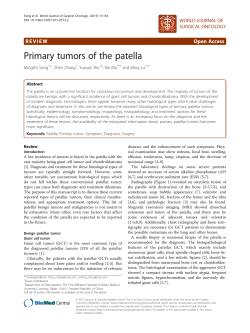 Primary tumors of the patella | SpringerLink