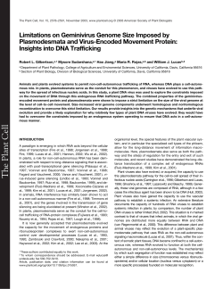 Limitations on Geminivirus Genome Size Imposed by