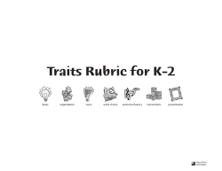 Traits Rubric for K&ndash;2