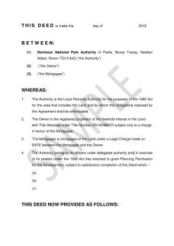 B E T W E E N: WHEREAS: THIS DEED NOW PROVIDES AS