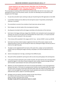 rules 2016-2017 - Belvoir Dominoes League