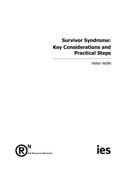 Survivor Syndrome - Institute for Employment Studies