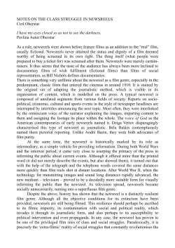 NOTES ON THE CLASS STRUGGLE IN