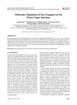 Molecular Simulation of Ion Transport at the Water/Vapor Interface