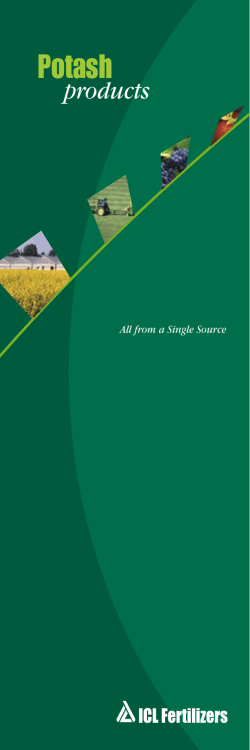 Potash products - ICL Fertilizers