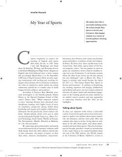 My Year of Sports