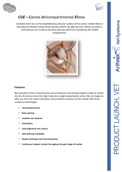 CUE &ndash; Canine Unicompartimental Elbow