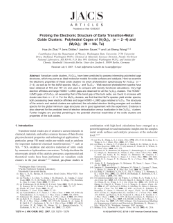 Probing the Electronic Structure of Early Transition