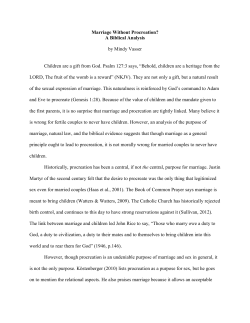 Marriage Without Procreation?