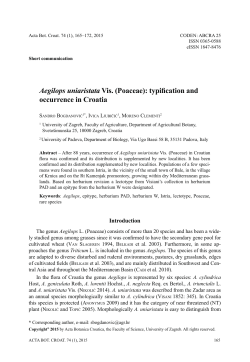 Aegilops uniaristata Vis. (Poaceae): typification and occurrence in