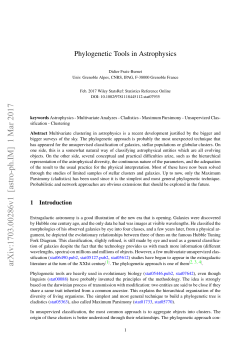 Phylogenetic Tools in Astrophysics