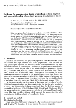 Evidence for reproductive death of dividing cells in