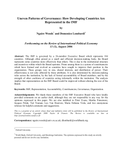 Uneven Patterns of Governance: How Developing Countries Are