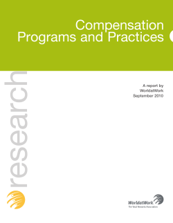 Compensation Programs and Practices