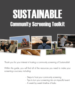 Community Screening Toolkit
