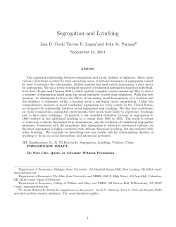 Segregation and Lynching