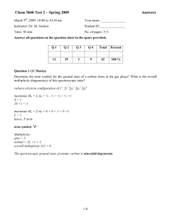 Test 2 - Answers - Spring 2009