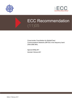 ECC Rec(11)05 - ECO Documentation Database