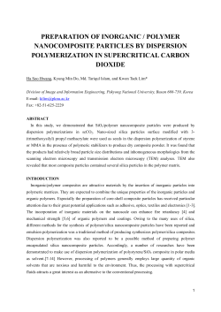 preparation of inorganic / polymer nanocomposite particles