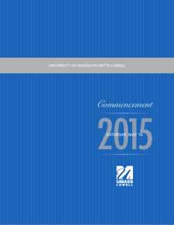 Commencement - UMass Lowell