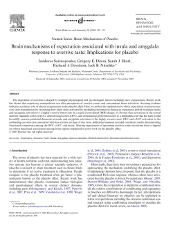 Brain mechanisms of expectation associated with insula and