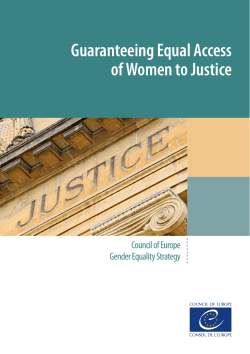 Guaranteeing Equal Access of Women to Justice - Coe