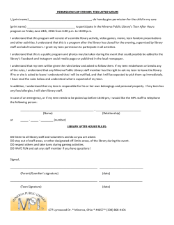 Teen After Hours Permission Slip