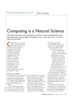 Computing is a Natural Science