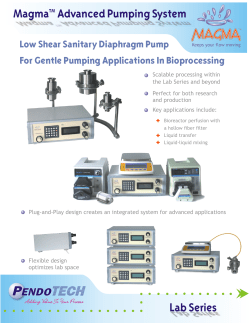 Magma Advanced Pumping System Low Shear