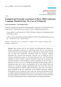Ecological and Economic Assessment of Micro-/Milli