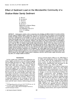 Effect of Sediment Load on the Microbenthic Community of a