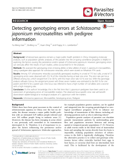 Detecting genotyping errors atSchistosoma