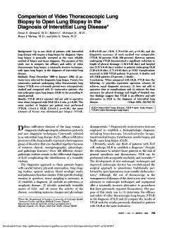 Comparison of Video Thoracoscopic Lung Biopsy to Open Lung
