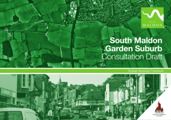 South Maldon Garden Suburb Consultation Draft