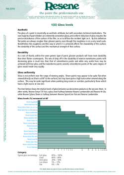 Information from Resene Paint on gloss levels of paint