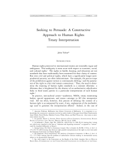 Seeking to Persuade - Harvard Human Rights Journal