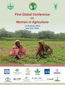 First Global Conference on Women in Agriculture (GCWA)