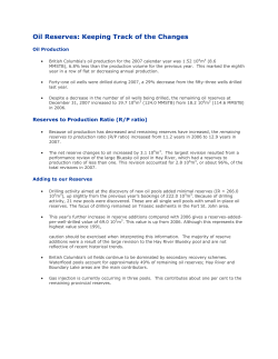 Oil Reserves: Keeping Track of the Changes
