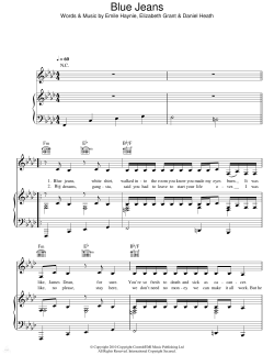 Blue Jeans - Sheets Piano