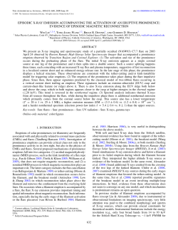 EPISODIC X-RAY EMISSION ACCOMPANYING THE ACTIVATION
