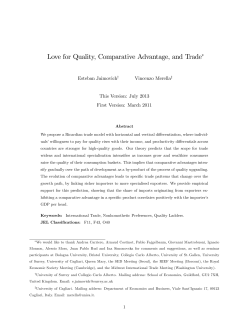 Love for Quality, Comparative Advantage, and Trade